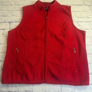 Karen Scott Sport Red Fleece Vest. Size 2X